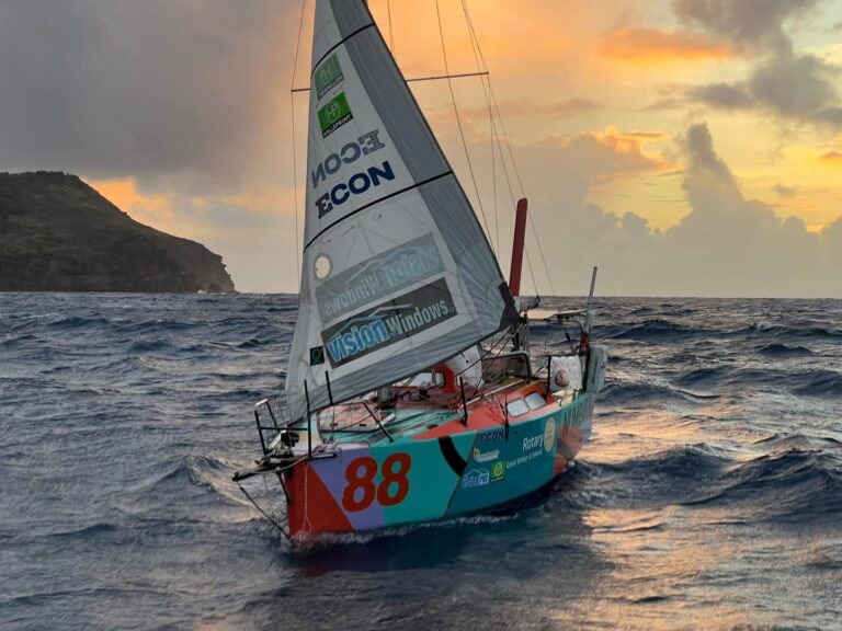 Jasmine's sailboat at sea