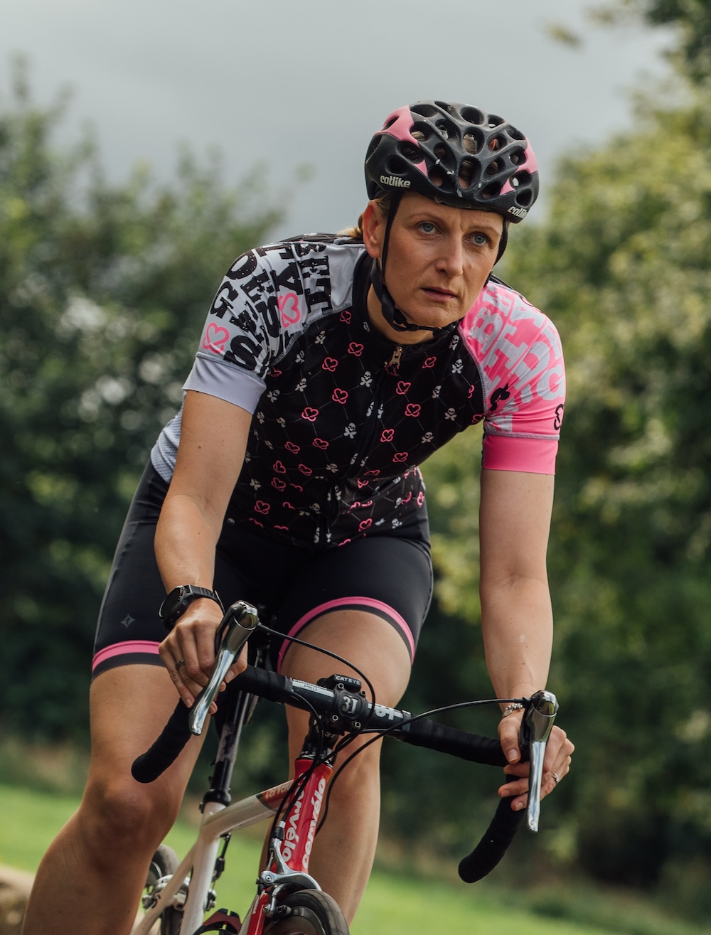 Josie the author on her bicycle
