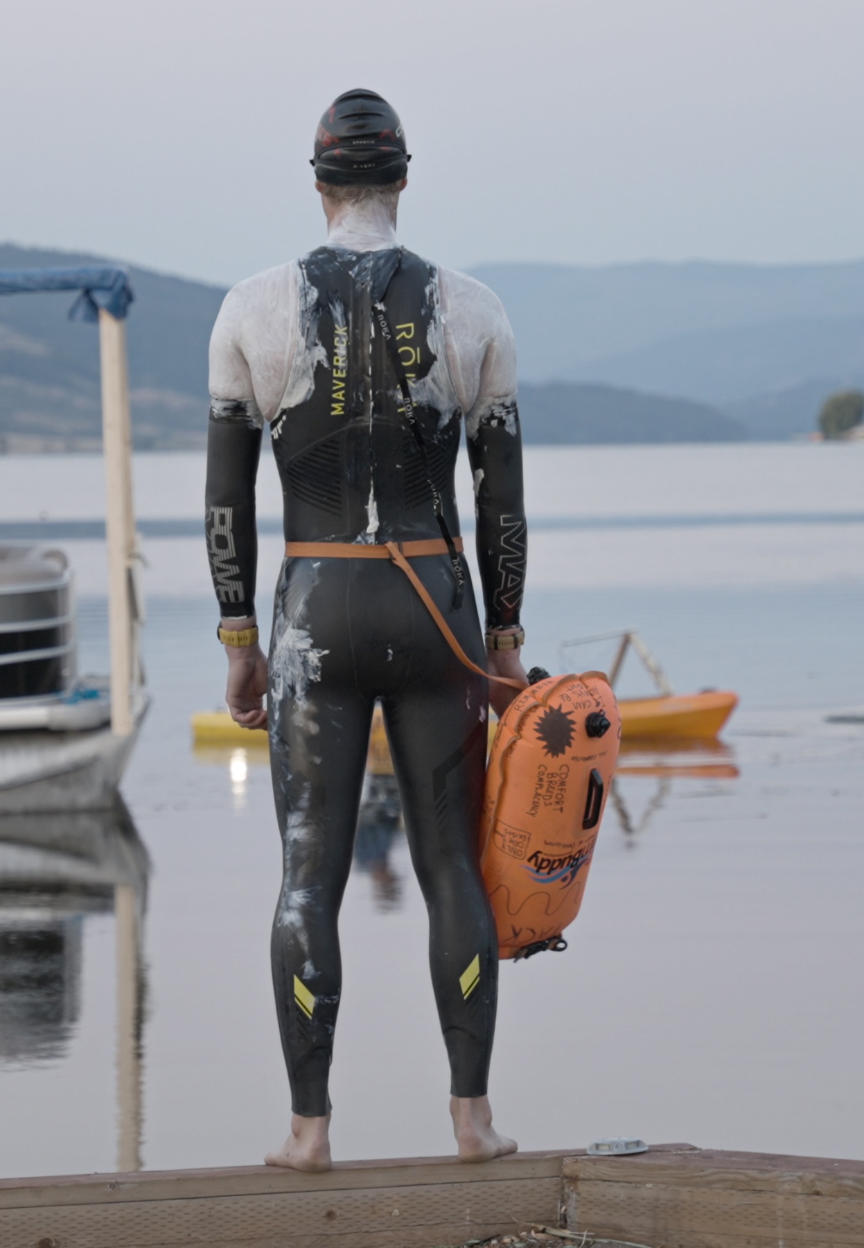 Nick at the start of his 70+ mile ultra swim