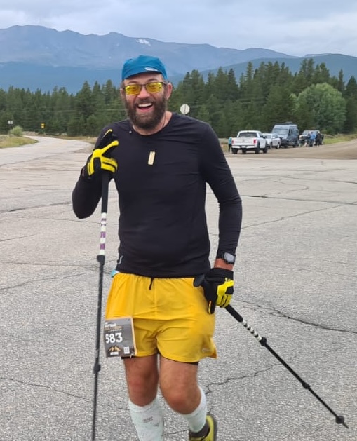 Peter in the final mile of the Leadville Trail 100 ultra marathon.