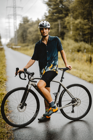 Sam Westby on his bike