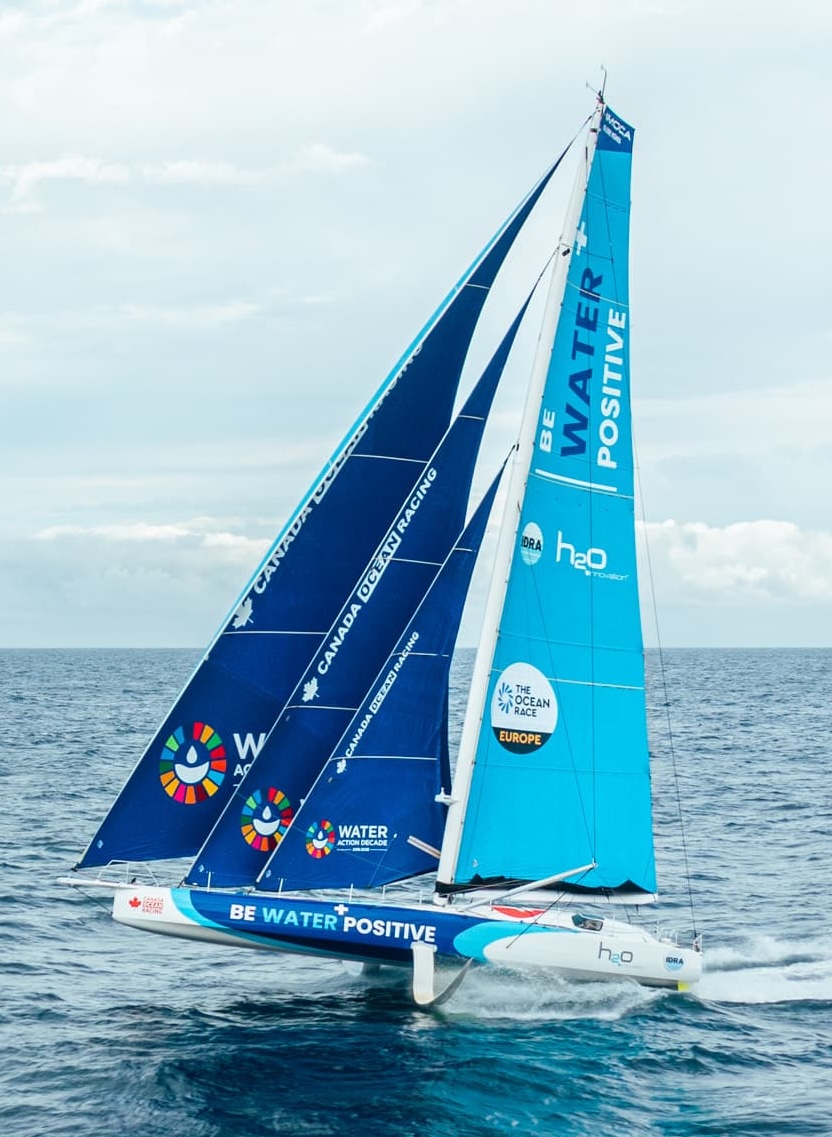Canada Ocean Racing's sailboat foiling under sail