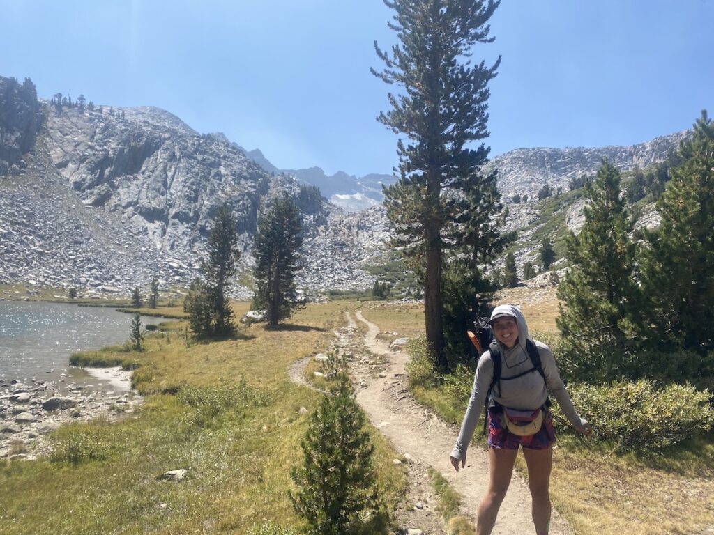 Grace on the mountain trail