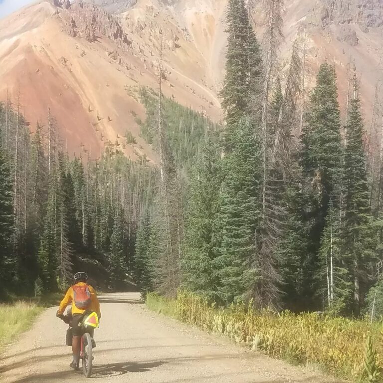 Mountain scenery while biking