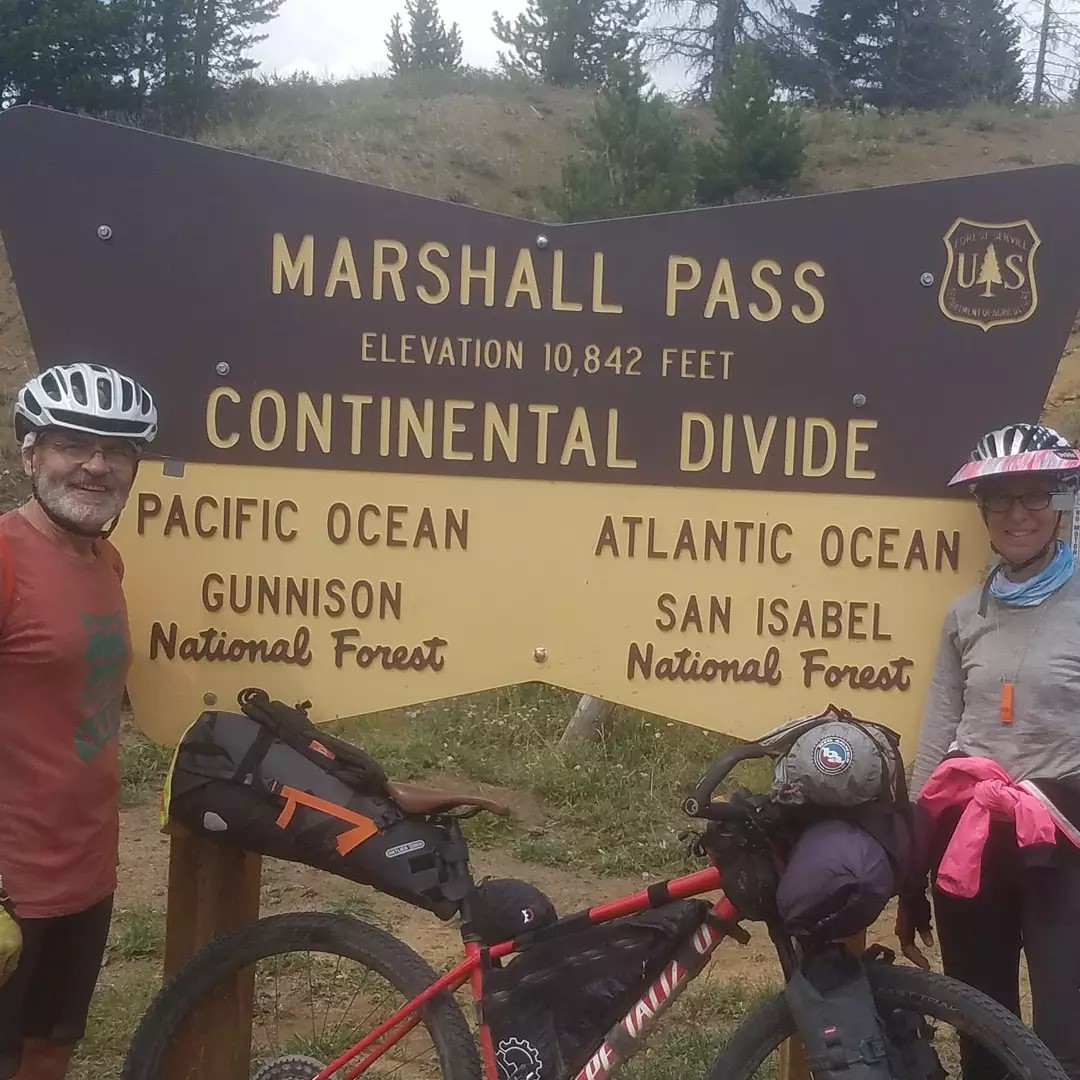 Jeri and husband on the Continental Divide