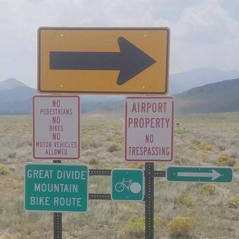 Confusing cycling signage