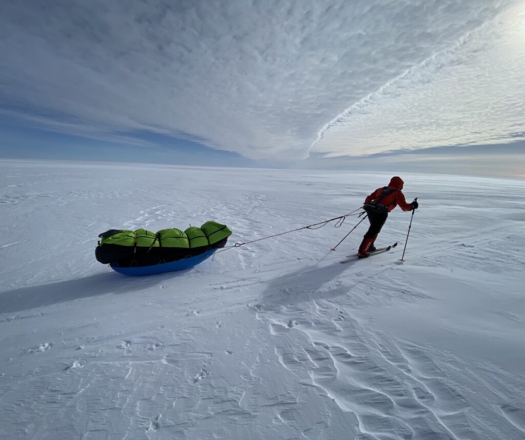 Beautiful merging of the clouds and the arctic ice.
