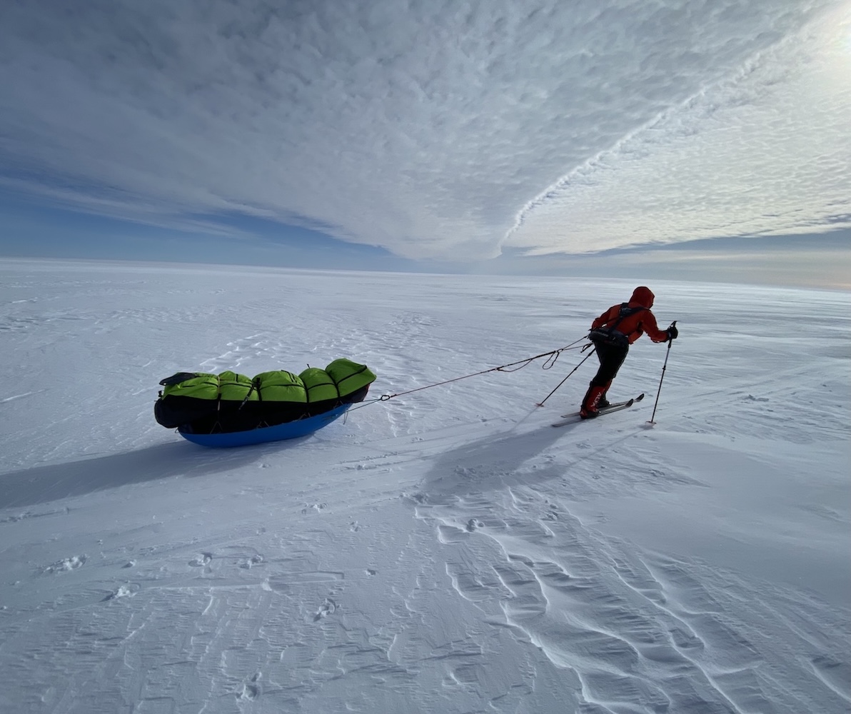 Beautiful merging of the clouds and the arctic ice.