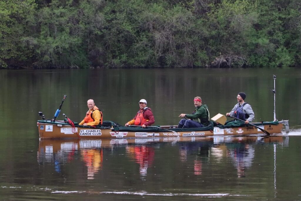 Paddling in calm water