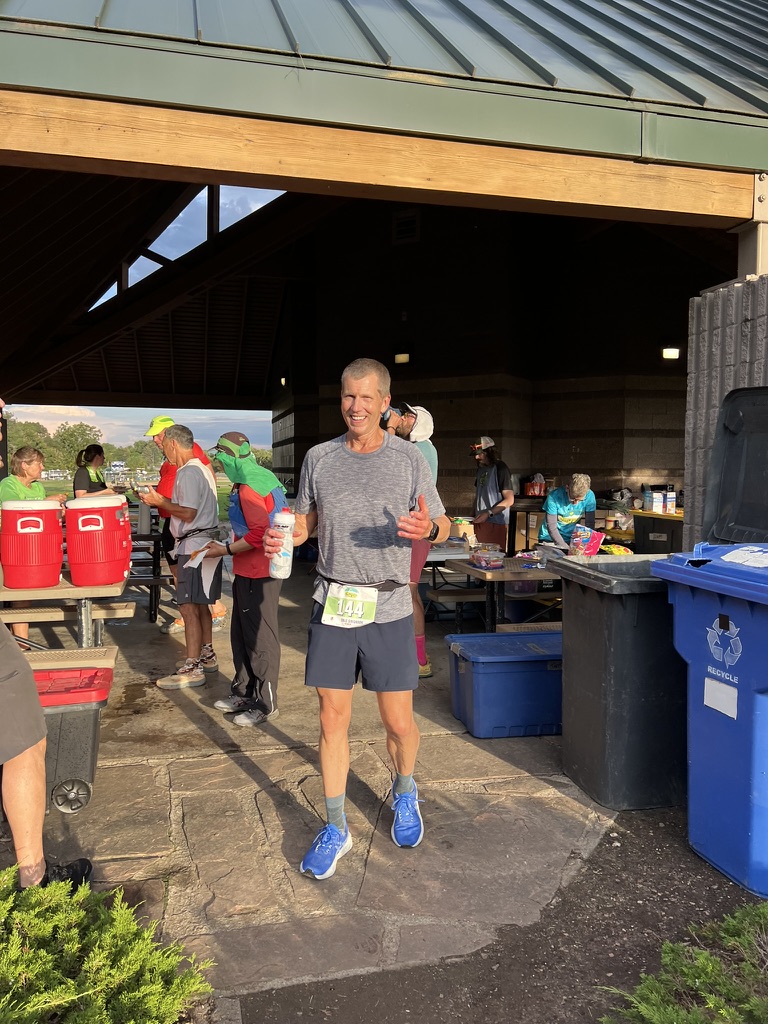 Dale at the race aid station