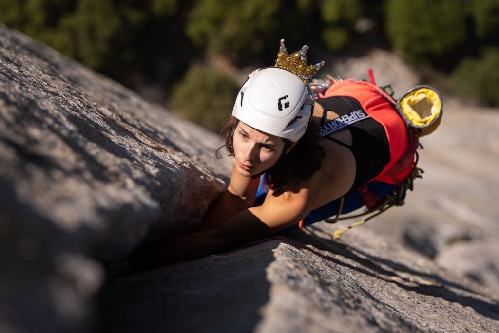 Climbing a big wall of Yosemite.