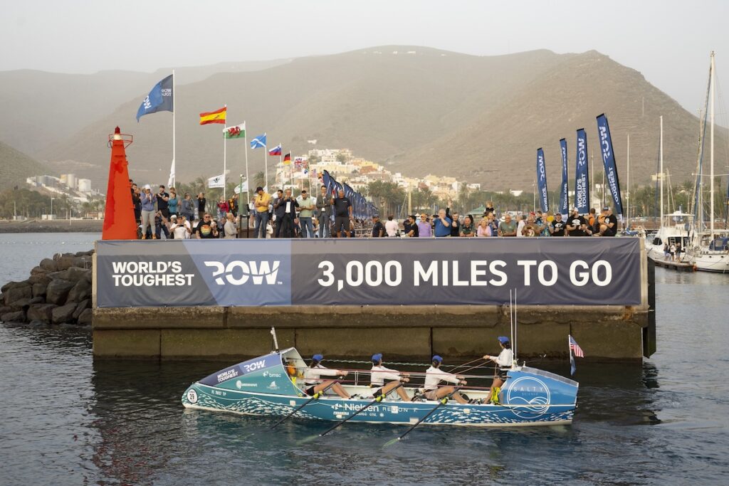 Worlds Toughest Row race start. Just 3,000 miles to go