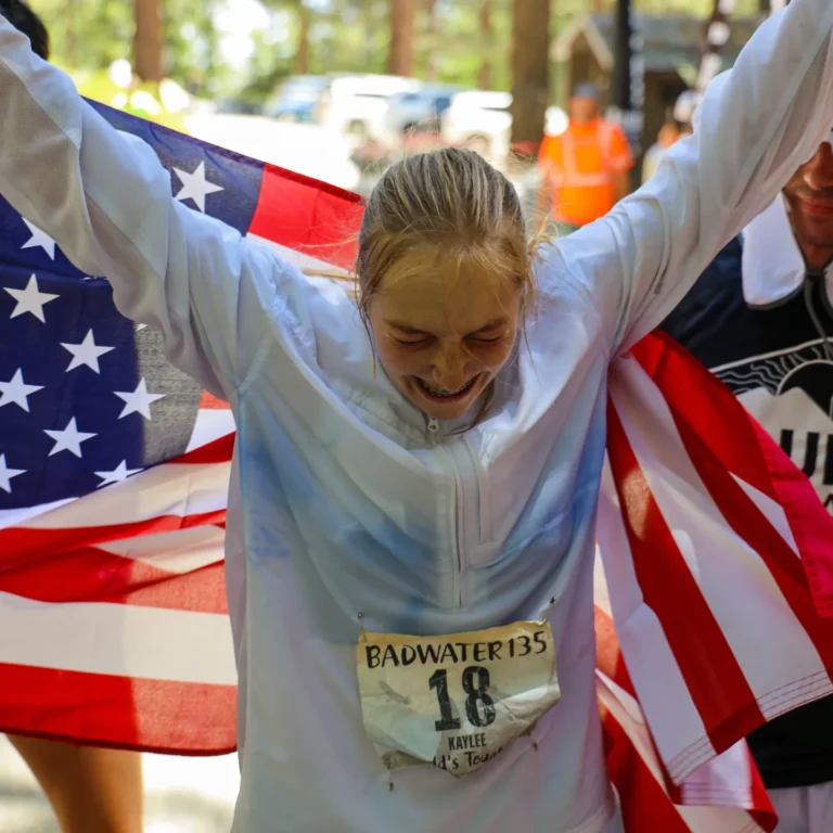 Kaylee at the Badwater 135 finish