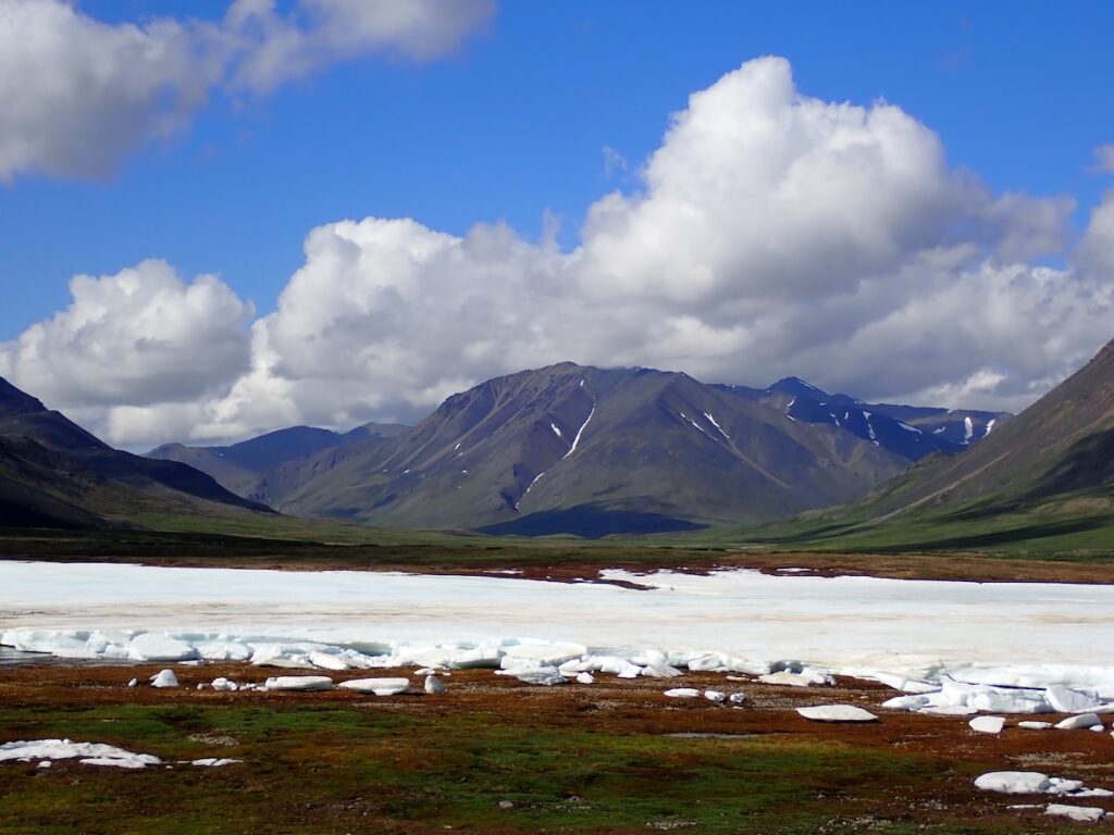 Ice encountered on the packrafting expedition