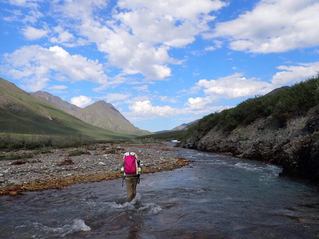 Backpacking up a river