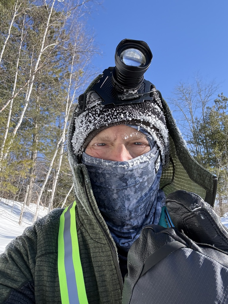 Frosty me on day 2 of the race