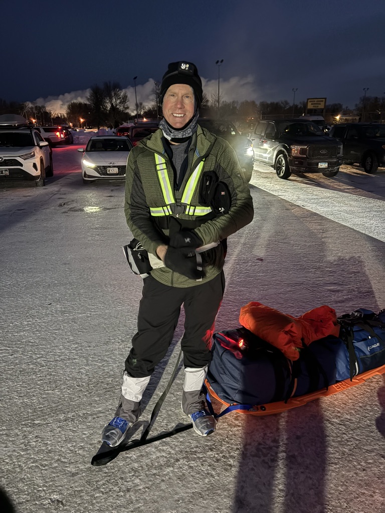 Me at the pre-dawn start line of the race