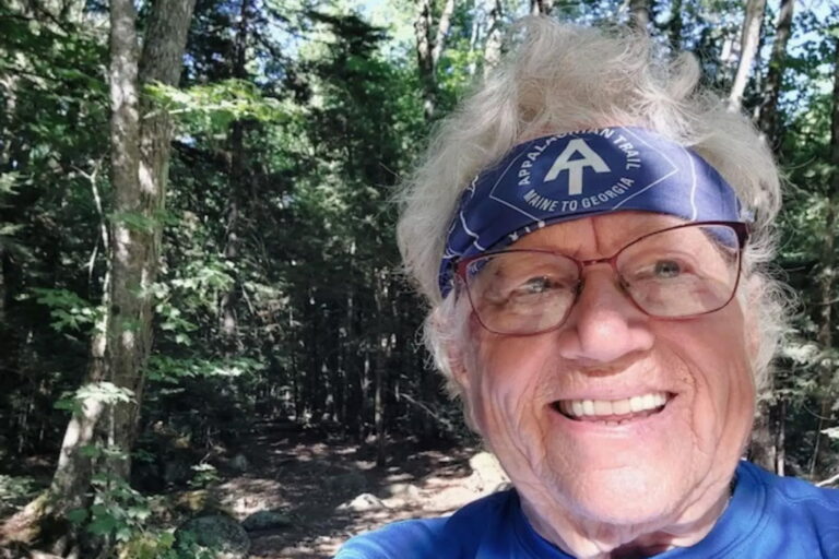 Betty, smiling on the trail