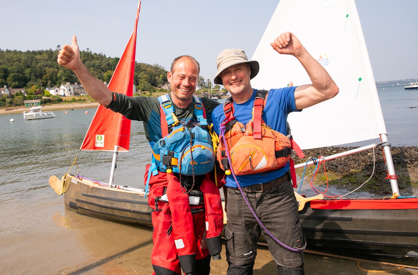 Rich and Johan with their canoe ashore