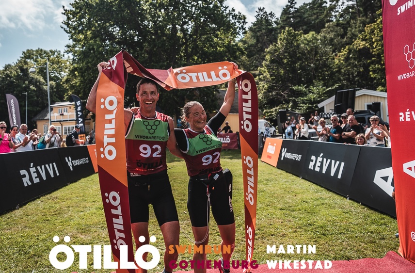 Johan and Hanna at the Otillo world championship finish line