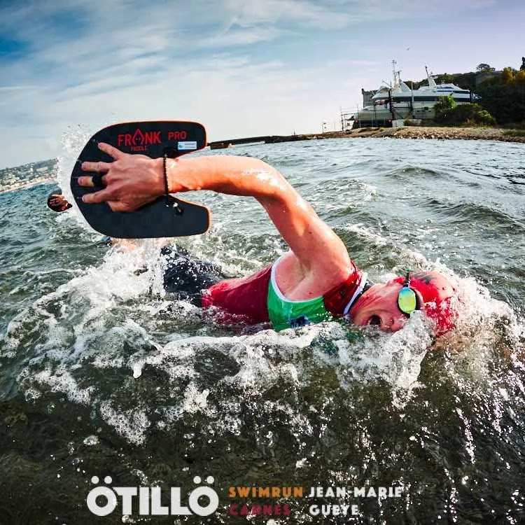 Otillo swimmer with giant paddles