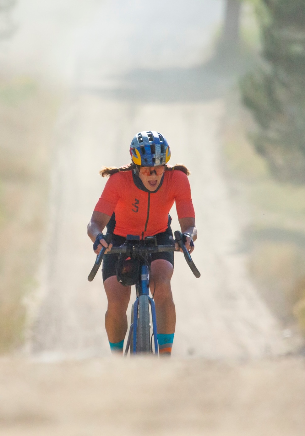 Rebecca in a gravel race