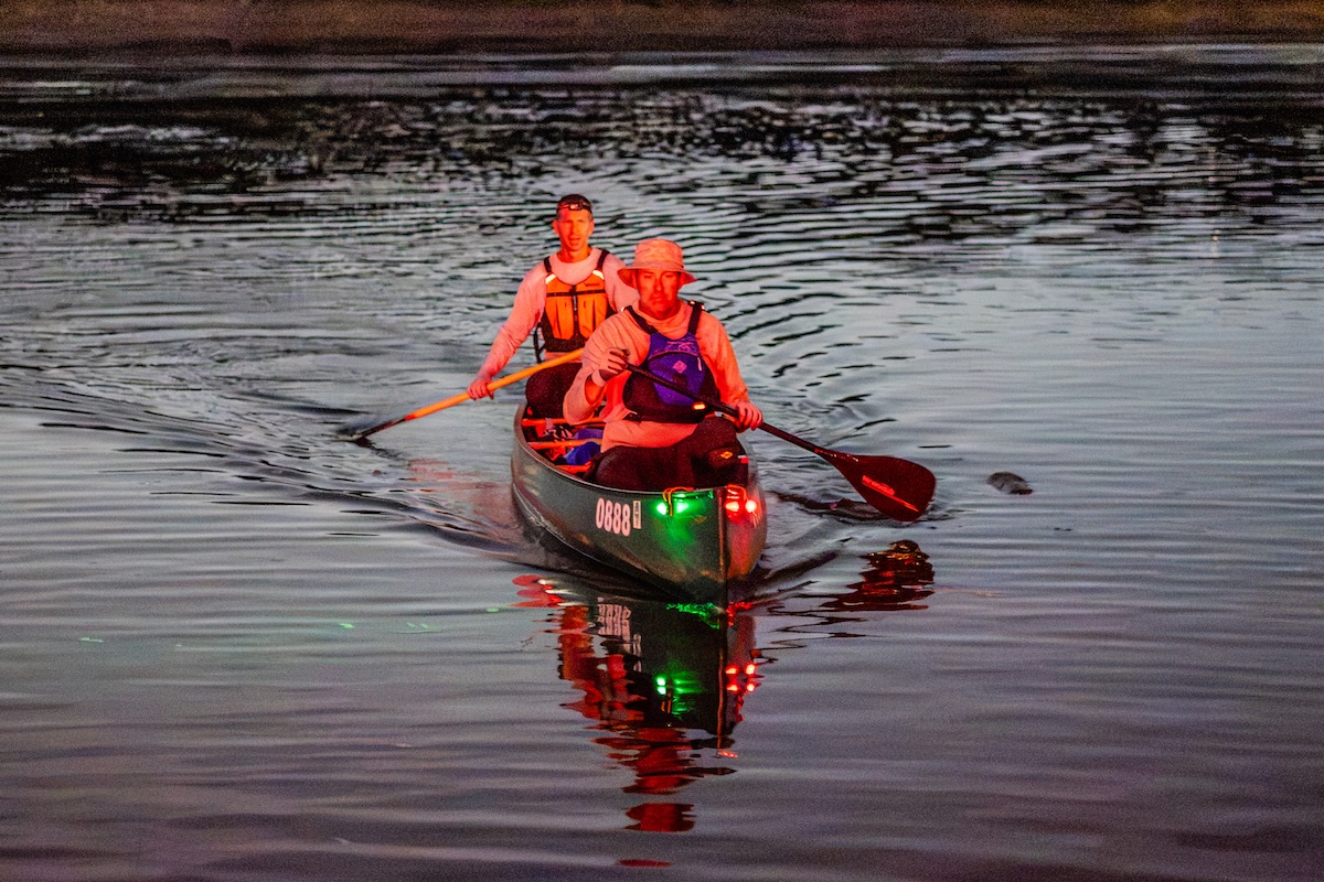 Paddling into the finish line at 10:00pm